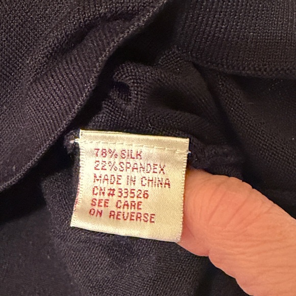 Black Keyhole Silk Top - Picture 6 of 6